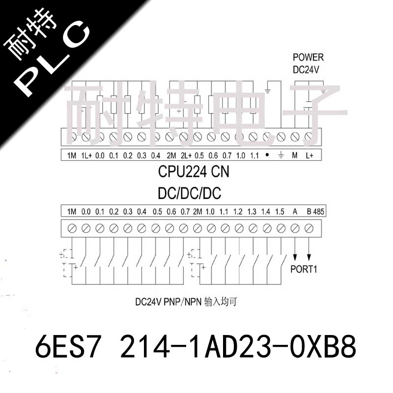 耐特PLC，6ES7 214-1AD23-0XB8,闪灯IC厂自动化