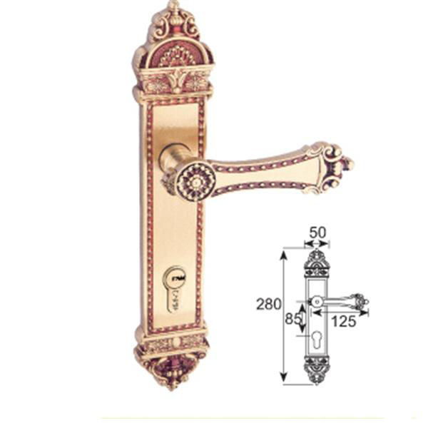 豪华大门铜锁系列,STH-9996欧洲金