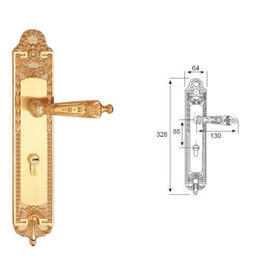 大插芯门锁,SHF-8569 光金