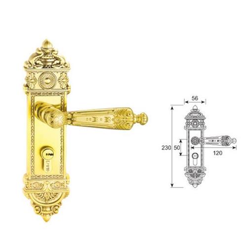 中插芯门锁,SHD-7569 光金
