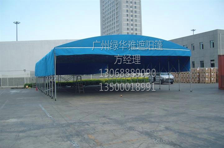 品質優良推拉蓬專業制作大型推拉蓬大排檔伸縮雨棚 鋁合金推拉篷 頂篷材料陽篷雨篷專業定制批發原始圖片2