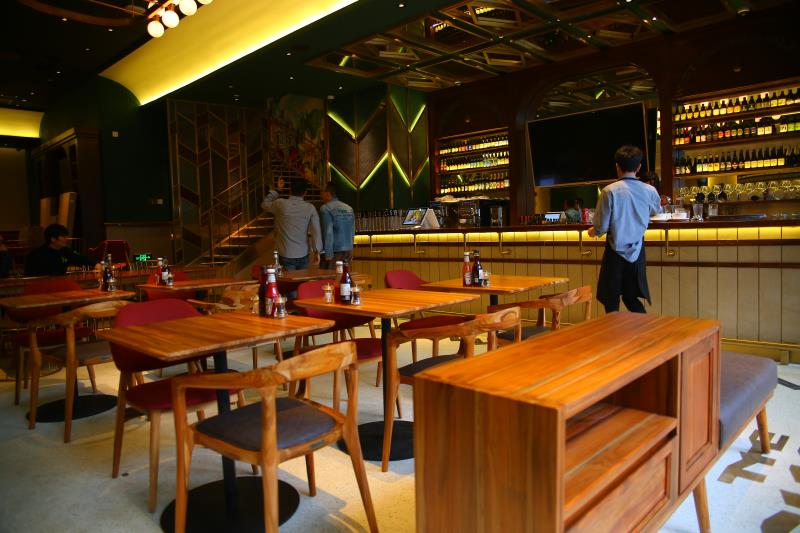 西安輕食餐廳四人方桌定做定制