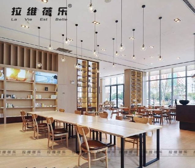 西安烘培店料理店休閑實木桌椅定制 原始圖片3