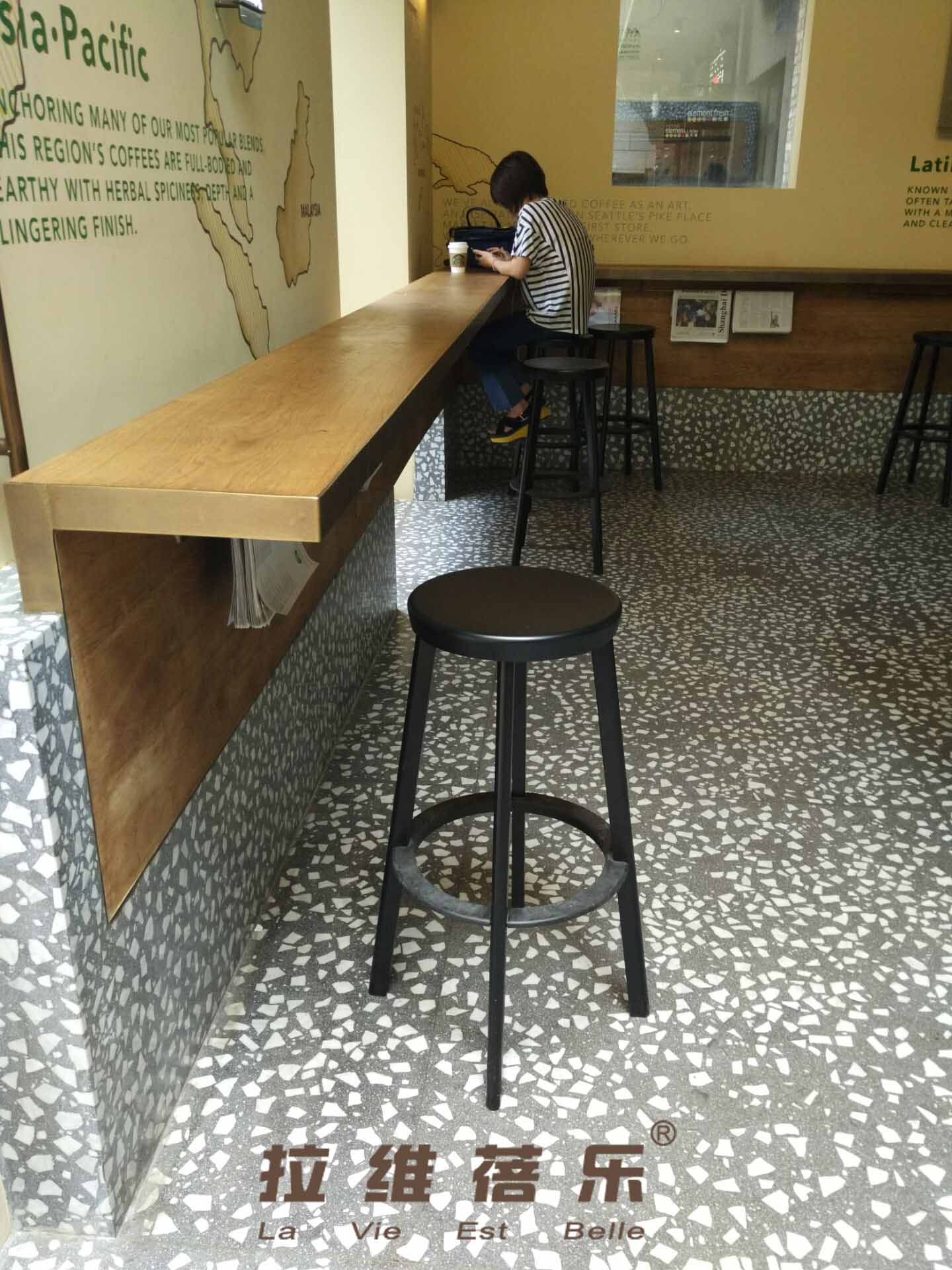 西安烘培店實木吧桌定制