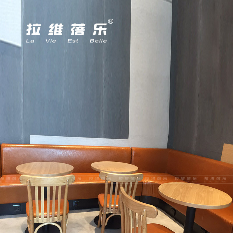 西安烘培店實木沙發，卡座沙發廠家批發