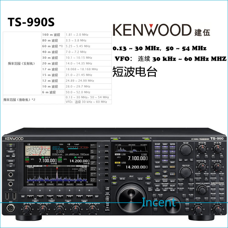 建伍KENWOOD 短波電臺 TS-990S 車載電臺 車載臺