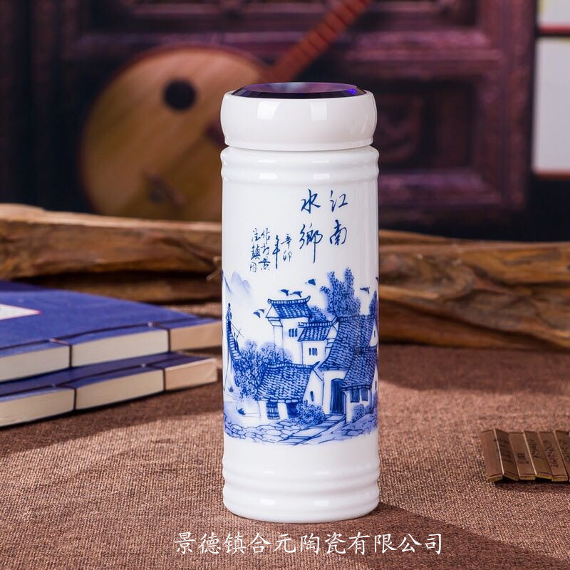 活动纪念品礼品陶瓷茶杯保温杯生产定做logo厂家