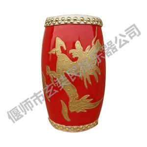 頭層牛皮腰鼓廠家_不同尺寸紅鼓批發_偃師市玄奘樂器廠