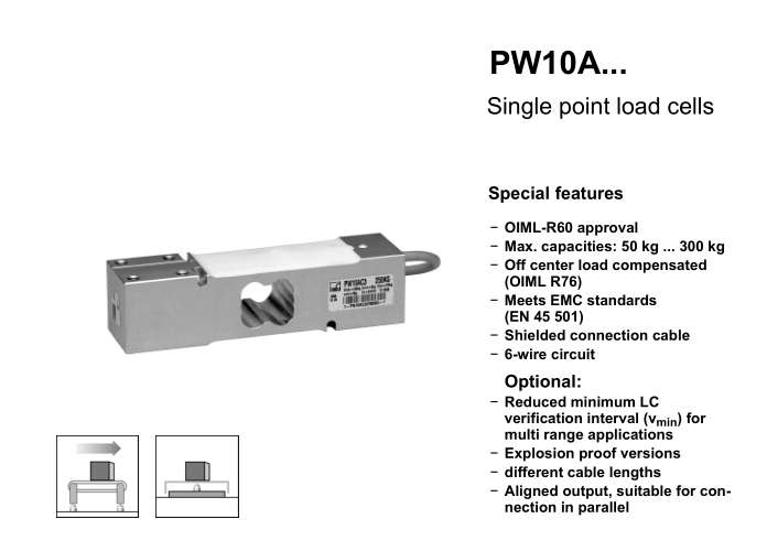 德國HBM稱重傳感器PW10AC3/100KG