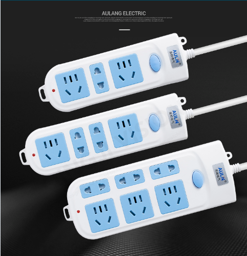 供应奥朗带线插座AL-607家用10A3米延长线插座