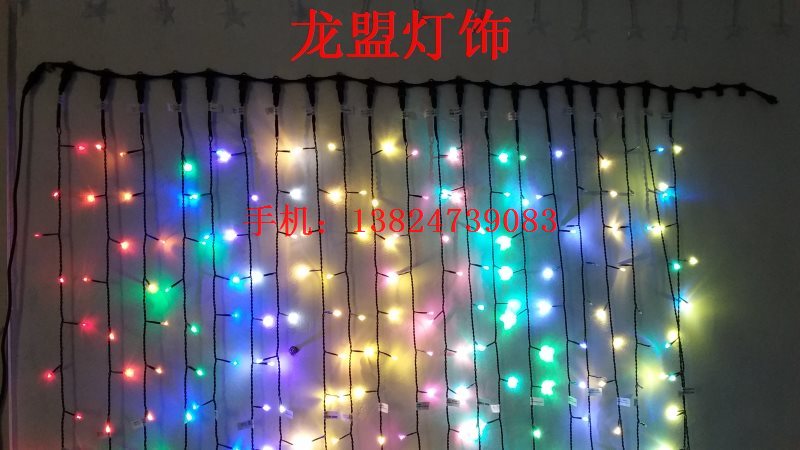 屋頂LED過街燈亮化 園林夜景LED跨街燈裝飾 LED兜簾燈