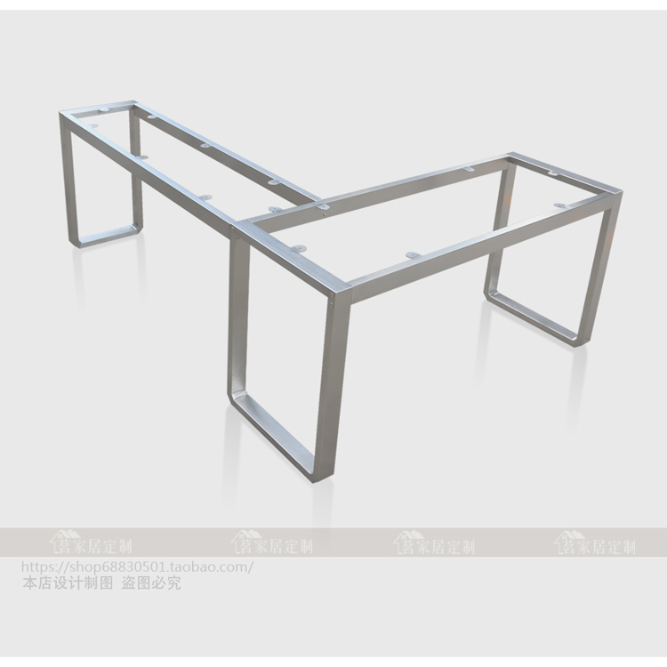 不锈钢L型桌架拐角型电脑桌腿7字形支架定制定做