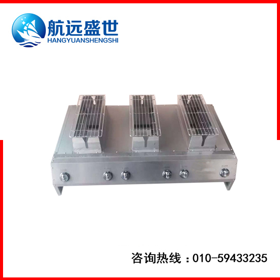 抽屜式鑄鐵烤魚爐|木炭四排烤魚箱|電用臥式烤魚箱