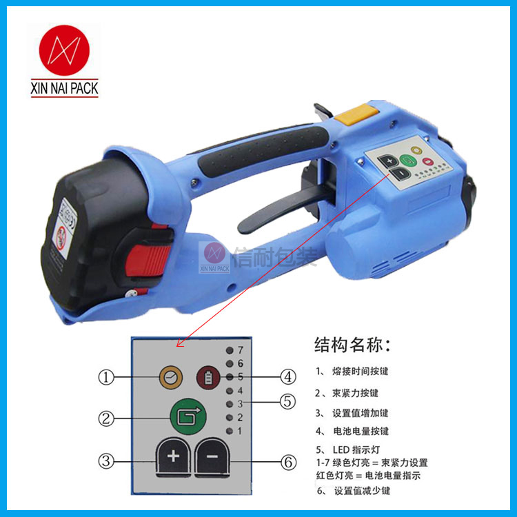 XN-200手提電動捆扎機 棧板打包機 電動打包機工作原理