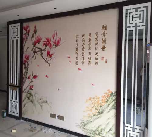 广东酒店背景墙-3D壁画-顺德区龙江镇高爵数码广告经营部