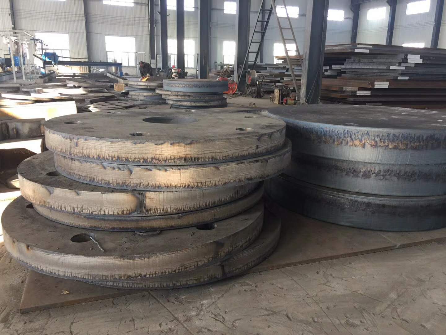 按圖紙切割Q345ABCDE方板塊異形件圓法蘭圓板圓餅方法蘭