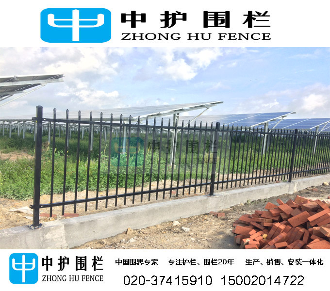 梅州光伏電廠鐵絲網 草綠色護欄網批發 中山電箱鐵柵欄門定制原始圖片3